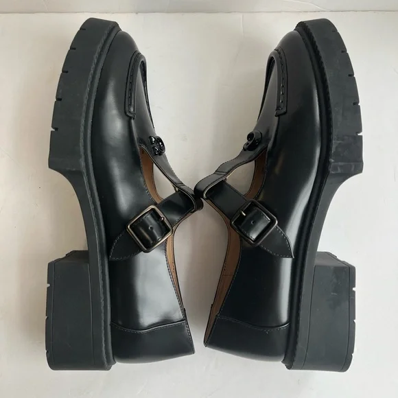 Coach Liv Lug Sole Mary Jane Black Women's Loafers size 9B - Picture 6 of 11